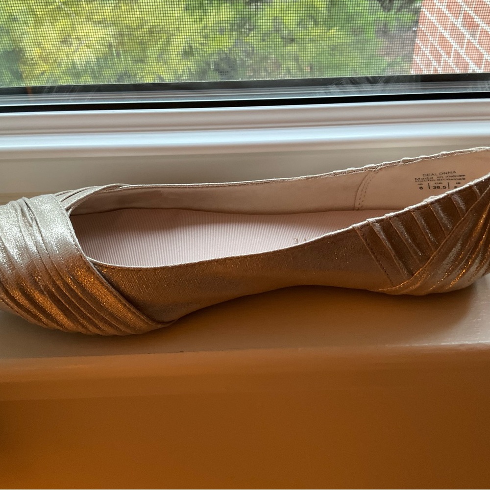 Kelly & Katie Shimmering Gold Flats